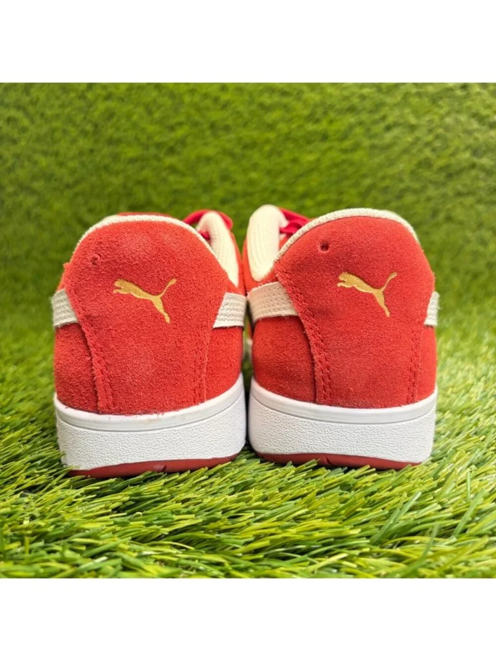 Puma Iconic Suede Low Womens Size 6 Red White Composite Toe Safety Work Shoes